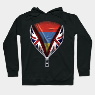 Armenian Flag  Armenia Flag zipped British Flag - Gift for Armenian From Armenia Hoodie